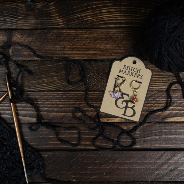 Flutter Shroom Stitch Markers